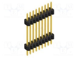 Connector: pin strips; pin header; male; PIN: 9; 1.27mm; THT; 1x9