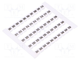 Marker; white; Width: 5mm; 201-250 marks; horizontal