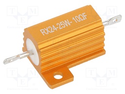 Resistor: wire-wound; with heatsink; 10Ω; 25W; ±1%; 50ppm/°C