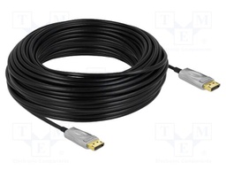 Cable; DisplayPort plug,both sides; LSZH; Len: 30m; black; silver