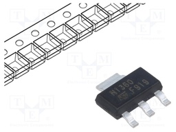Transistor: NPN; bipolar; 60V; 3A; 1.6W; SOT223