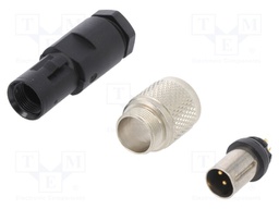 Plug; Connector: M9; 712; male; PIN: 4; unshielded; gold-plated; 3A