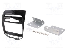 Radio mounting frame; Hyundai; 2 DIN; black gloss