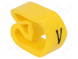 Markers for cables and wires; Label symbol: V; 8÷16mm; PVC; H: 6mm