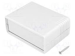 Enclosure: with panel; X: 89mm; Y: 64mm; Z: 36mm; ABS; grey