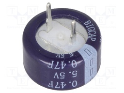Capacitor: electrolytic; backup capacitor,supercapacitor; THT
