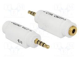 Adapter; Jack 3.5mm 4pin socket,Jack 3,5mm 4pin plug