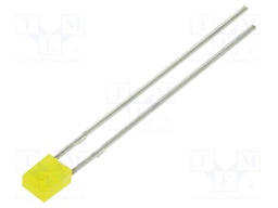 LED; yellow; 2x3mm; 4mcd; 100°; 20mA; 2VDC