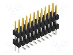 Connector: pin strips; pin header; male; PIN: 22; 2.54mm; SMT; 2x11