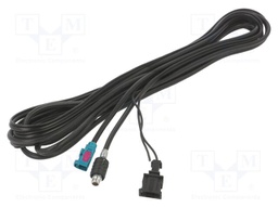 Cable; Fakra socket,HC97 plug; black; straight; 5.6m; 12VDC