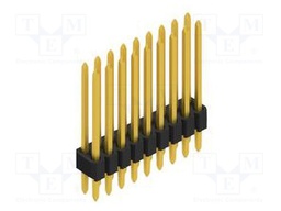 Connector: pin strips; pin header; male; PIN: 18; 1.27mm; THT; 2x9
