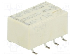 Relay: electromagnetic; DPDT; Ucoil: 5VDC; 0.5A/125VAC; 2A/30VDC