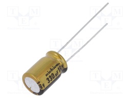 Capacitor: electrolytic; THT; 330uF; 16VDC; Ø8x11.5mm; Pitch: 3.5mm