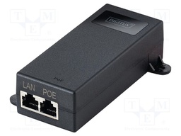 PoE power supply unit; IEC C8 male,RJ45 socket x2; active; 100m