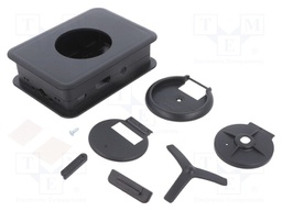 Enclosure: for computer; Raspberry Pi; black; X: 73mm; Y: 100mm