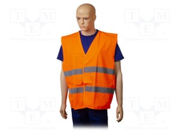 Reflection waistcoat; Size: XL; orange; Mounting: bur