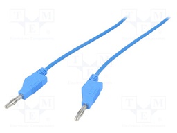 Test lead; silicone; 2m; blue; 15A; 60V; Cond.cross sec: 0.75mm2