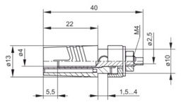 Connector: 4mm banana; socket; 32A; 1kV; violet; gold-plated; 40mm