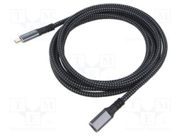 Cable; USB 3.2 Gen 2; USB C socket,USB C plug; gold-plated; 2m