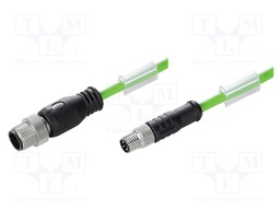 Cable: for sensors/automation; M12; PIN: 4; shielded; 25m; plug; PUR