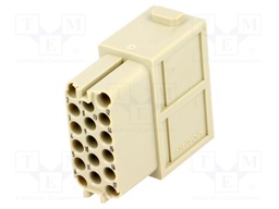 Connector: HAN; module; female; Han Modular DDD; PIN: 17; 10A; 160V