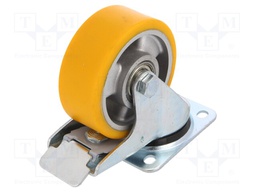Transport wheel; Ø: 100mm; W: 40mm; H: 130mm; torsional with lock