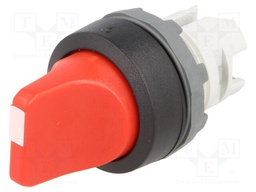 Switch: rotary; Stabl.pos: 2; 22mm; red; Illumin: none; IP66; Pos: 3