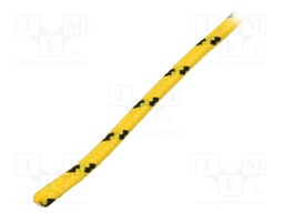Rope; polypropylene; Ørope: 5mm; L: 25m; with a core; yellow