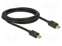 Cable; mini DisplayPort plug,both sides; DisplayPort 1.2; black