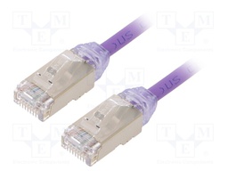 Patch cord; F/UTP,TX6A-28™; 6a; solid; Cu; LSZH; violet; Len: 0.5m