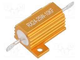 Resistor: wire-wound; with heatsink; 10kΩ; 25W; ±1%; 30ppm/°C