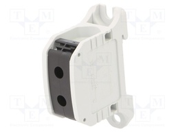 Splice terminal: rail; STB; 50mm2; ways: 1; terminals: 2; black; TS35