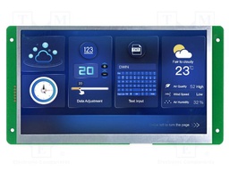 Display: TFT; 7"; 1024x600; Illumin: LED; 16MBFLASH; RGB; 300cd/m2