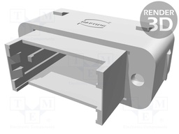 Enclosure: for HAN GND connectors; for panel mounting; latch