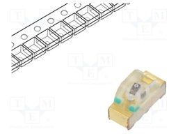 LED; SMD; 0604; red; 7.2÷17mcd; 1.6x1x0.6mm; 155°; 1.8÷2.6V; 20mA