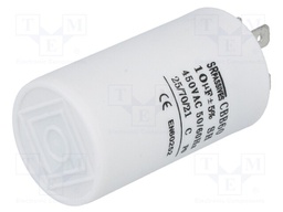 Capacitor: motors, run; 10uF; 450V; Ø35x60mm; -25÷70°C; ±5%; 3000h