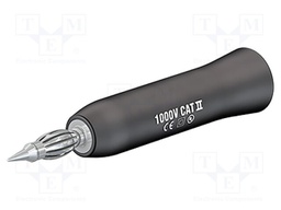 Probe: for oscilloscope; black; Conform to: CAT II 1000V; push-in