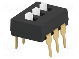 Switch: DIP-SWITCH; Poles number: 3; OFF-ON; 0.1A/24VDC; Pos: 2