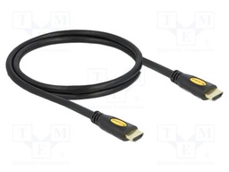 Cable; HDMI 1.4,High Speed + Ethernet; Len: 1m; black; 28AWG