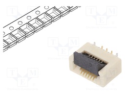 Connector: FFC/FPC; 30V; PIN: 6; vertical; SMT; gold-plated; 0.5A