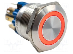 Switch: vandal resistant; SPST-NO + SPST-NC; 2A/48VDC; IP65; RGB
