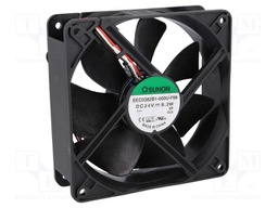Fan: DC; axial; 24VDC; 120x120x38mm; 234.4m3/h; 48dBA; ball bearing