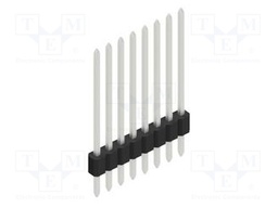 Connector: pin strips; pin header; male; PIN: 8; 1.27mm; THT; 1x8