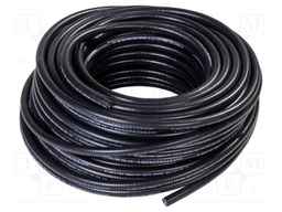 Protective tube; galvanised steel; black; Len: 60m; -45÷105°C