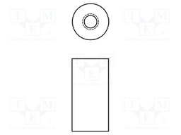 Screwed spacer sleeve; 25.4mm; Int.thread: UNC8-32; cylindrical