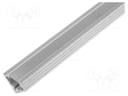 Profiles for LED modules; mat; angular; L: 1m; aluminium; anodized