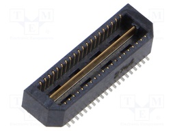 Mezzanine Connector, High-Speed Ground Plane, Header, 0.8 mm, 2 Rows, 40 Contacts, Surface Mount