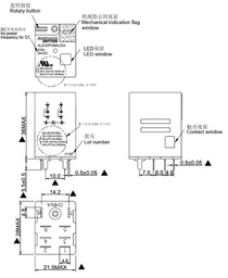 Relay: electromagnetic industrial; DPDT; 24VDC; 10A/240VAC; PCB