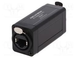 Socket; coupler; etherCON; RJ45 socket,both sides; Colour: black