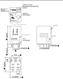 Relay: electromagnetic industrial; DPDT; 24VDC; 20A/277VAC; PCB